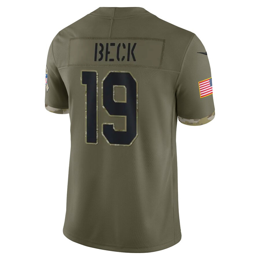 A.Cardinals #19 Carson Beck Player Olive Salute To Service Limited Home Game Ldoa Stitched Jerseys