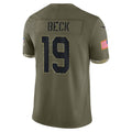 A.Cardinals #19 Carson Beck Player Olive Salute To Service Limited Home Game Ldoa Stitched Jerseys