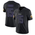 M.Vikings #15 Dallas Turner Player Black Impact LImited Home Game Ldoa Stitched Jerseys