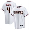 A.Diamondbacks #4 Ketel Marte Player White Home Game Ldoa Stitched Jerseys