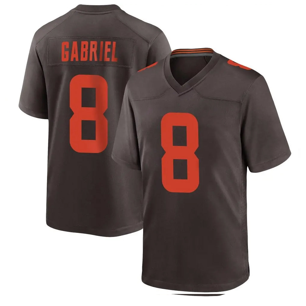 C.Browns #8 Dillon Gabriel Player Brown Alternate Home Game Ldoa Stitched Jerseys