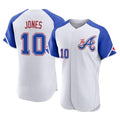 A.Braves #10 Chipper Jones Player White City Connect Limited Elite Home Game Ldoa Stitched Jerseys