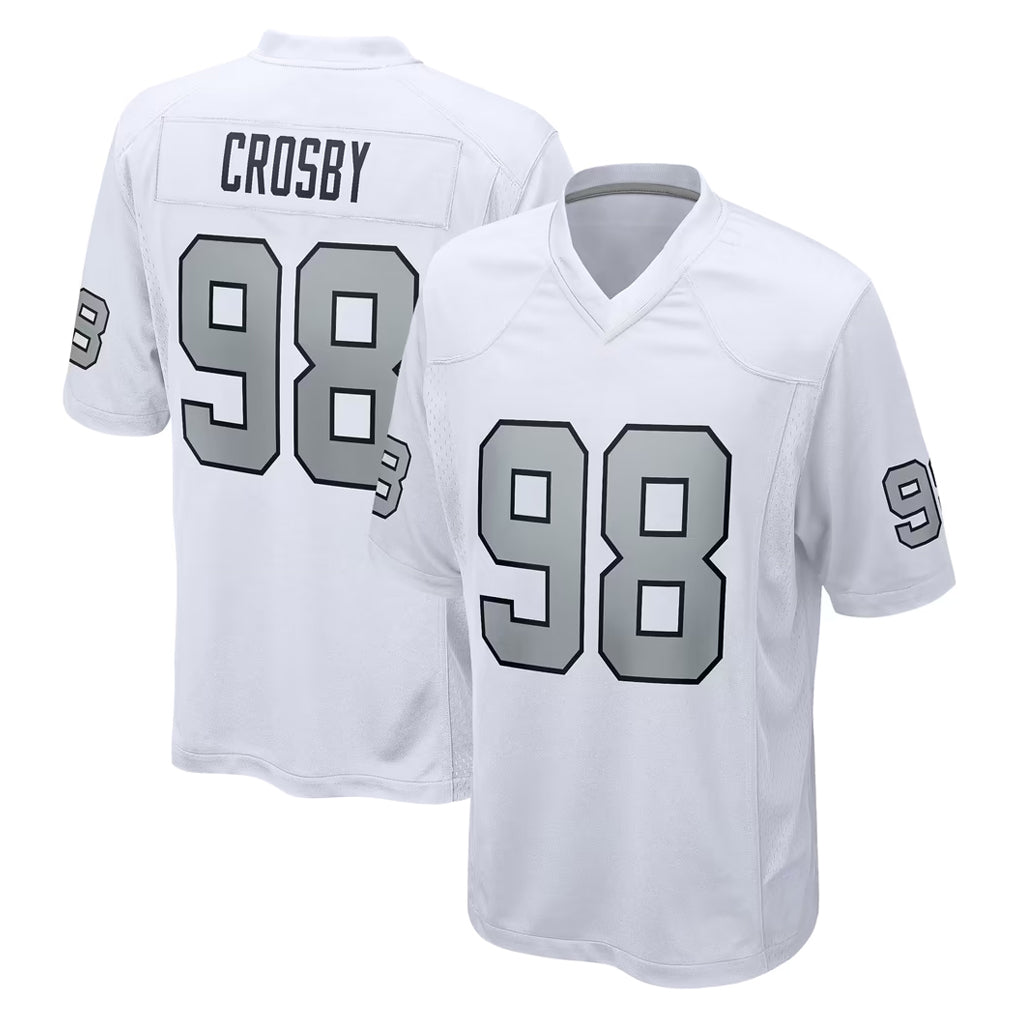 LV.Raiders #98 Maxx Crosby Player White Alternate Home Game Ldoa Stitched Jerseys