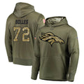 D.Broncos #72 Garett Bolles Player Olive Salute to Service Pullover Hoodies Home Game Ldoa Stitched Jerseys