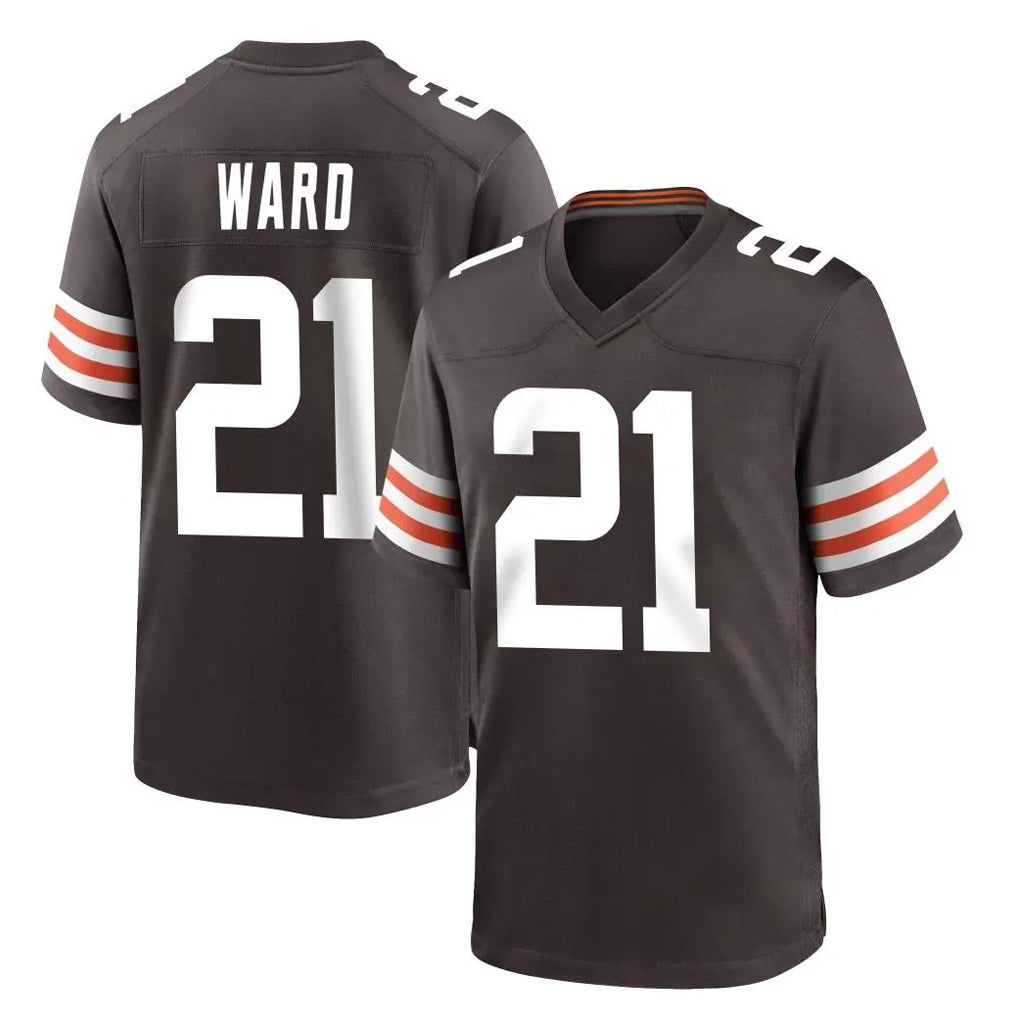 C.Browns #21 Denzel Ward Player Brown Home Game Ldoa Stitched Jerseys
