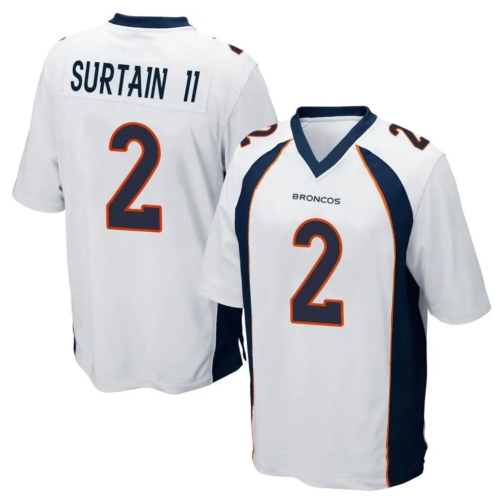 D.Broncos #2 Pat Surtain II Player White Game Ldoa Stitched Jerseys