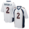 D.Broncos #2 Pat Surtain II Player White Game Ldoa Stitched Jerseys