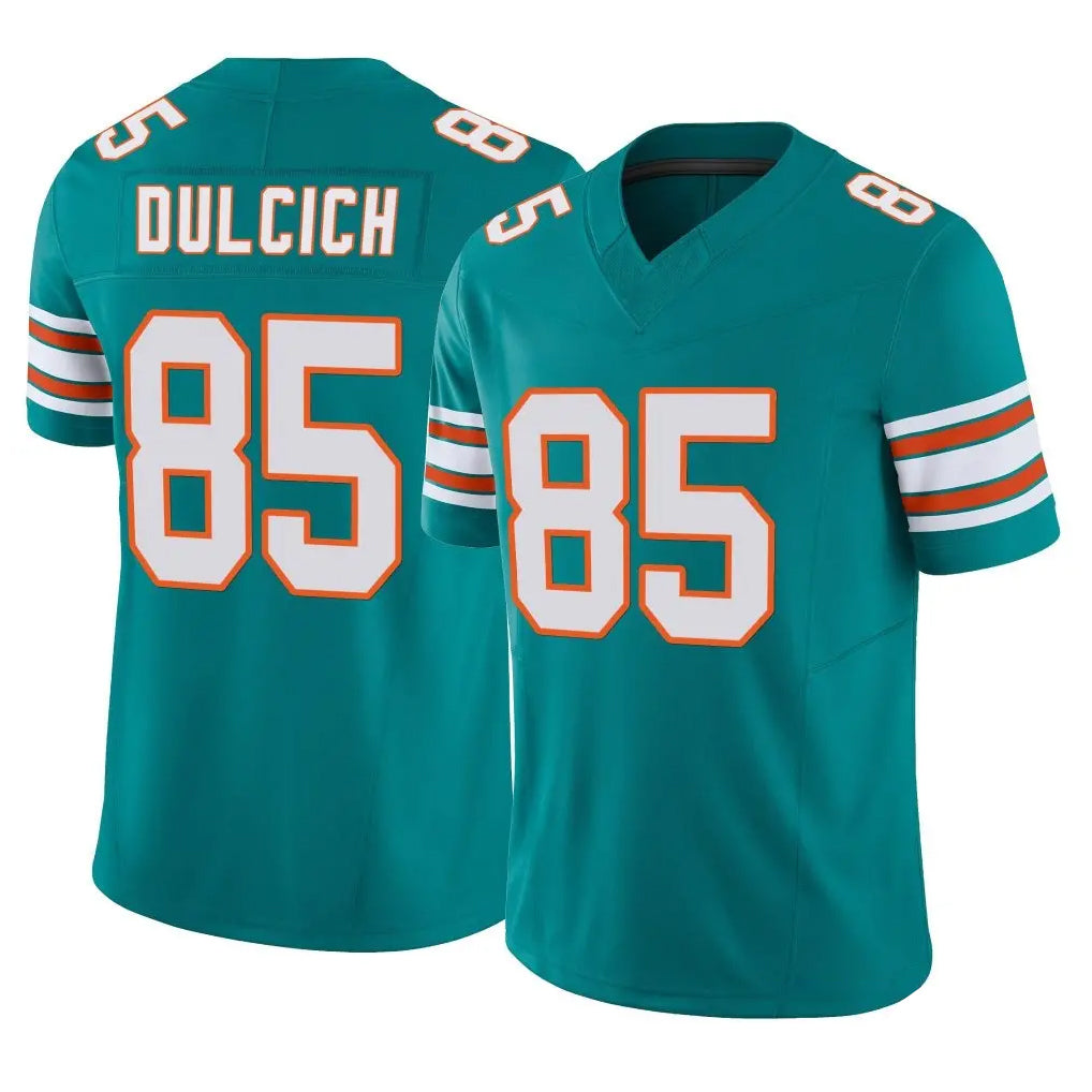 M.Dolphins #85 Greg Dulcich Player Aqua Limited Alternate Vapor F.U.S.E. Home Game Ldoa Stitched Jerseys
