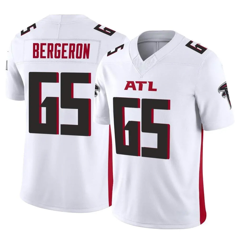 A.Falcons #65 Matthew Bergeron Player White Vapor F.U.S.E. Limited Ldoa Stitched Jerseys
