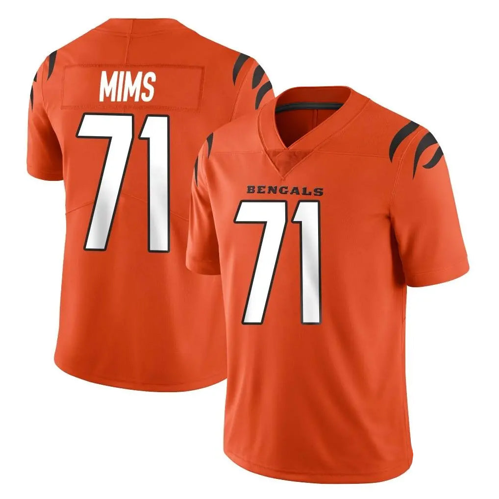 C.Bengals #71 Amarius Mims Player Orange Vapor Untouchable Limited Home Game Ldoa Stitched Jerseys
