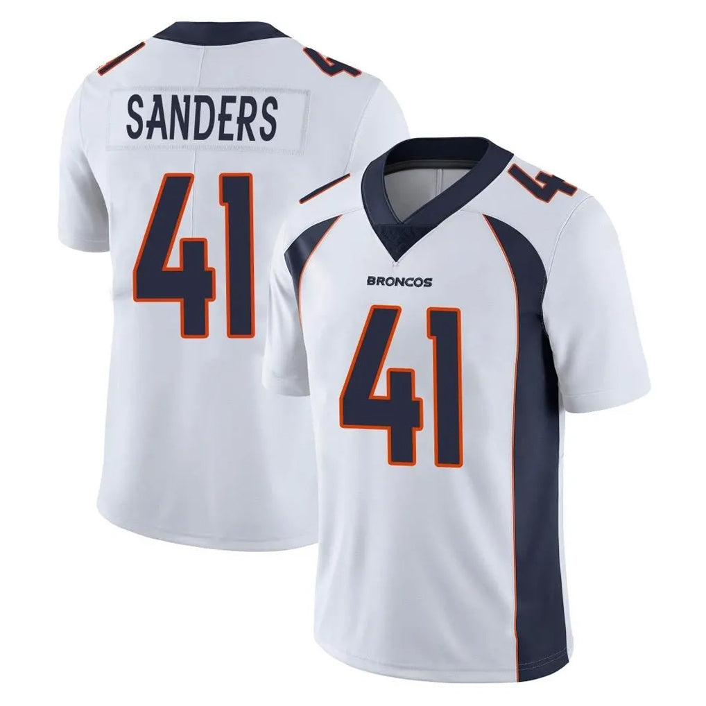 D.Broncos #41 Drew Sanders Player White Vapor Untouchable Limited Home Game Ldoa Stitched Jerseys