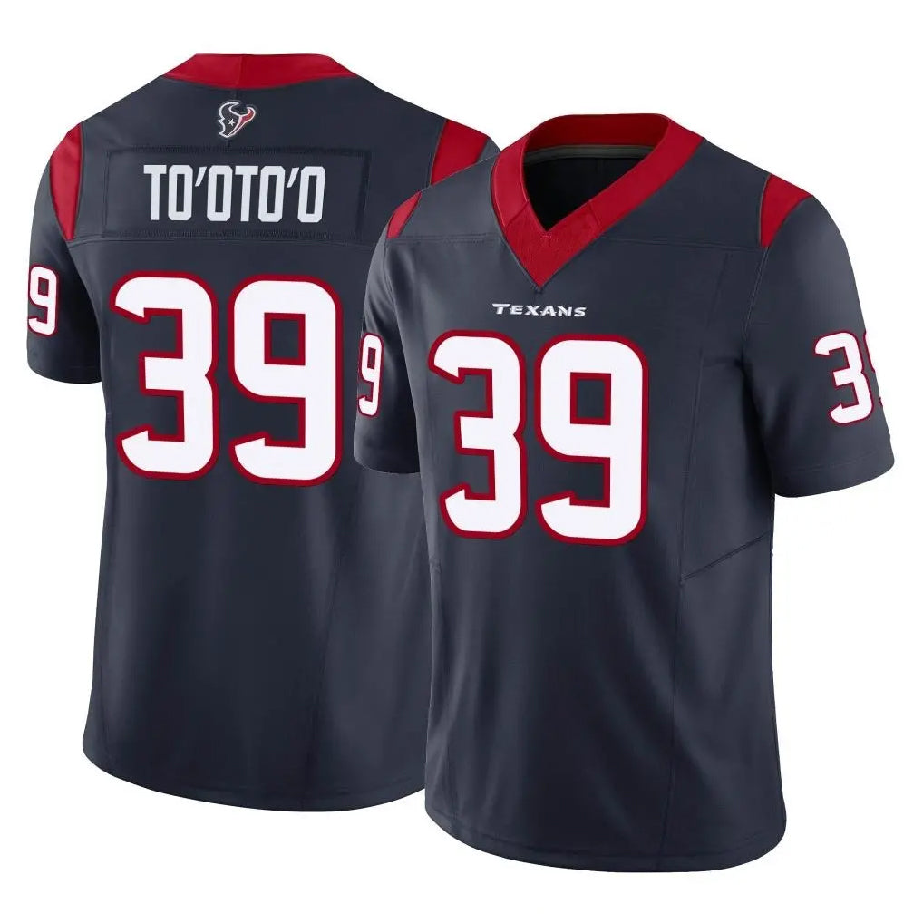 H.Texans #39 Henry To'oTo'o Player Navy Limited Vapor F.U.S.E. Home Game Ldoa Stitched Jerseys