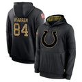 IN.Colts #84 Tyler Warren Player Black Salute to Service Hoodies Limited Game Ldoa Stitched Jerseys