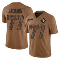 LA.Rams #77 Alaric Jackson Player Brown Salute To Service Limited Ldoa Stitched Jerseys