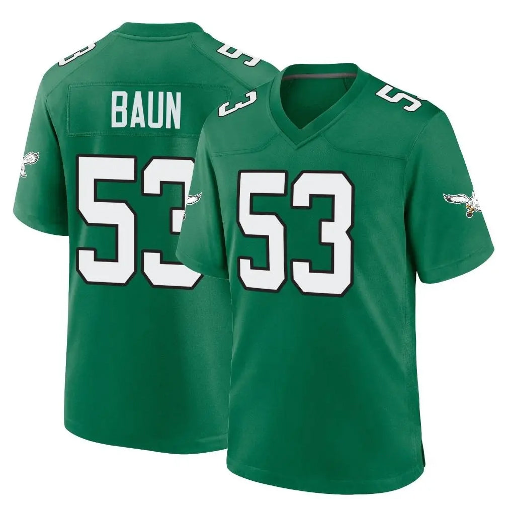 P.Eagles #53 Zack Baun Player Green Kelly Alternate Home Game Ldoa Stitched Jerseys