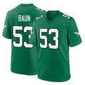 P.Eagles #53 Zack Baun Player Green Kelly Alternate Home Game Ldoa Stitched Jerseys