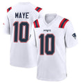NE.Patriots #10 Drake Maye Player White Home Game Ldoa Stitched Jerseys