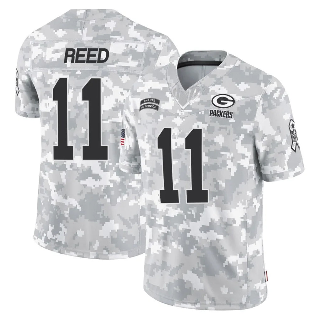 GB.Packers #11 Jayden Reed Player Arctic Camo Salute To Service Limited Ldoa Stitched Jerseys