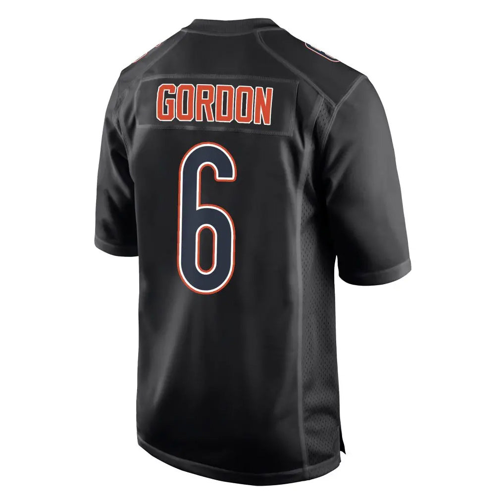 C.Bears #6 Kyler Gordon Player Carbon Black Fashion Game Ldoa Stitched Jerseys