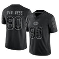 GB.Packers #90 Lukas Van Ness Player Black Reflective Limited Home Game Ldoa Stitched Jerseys