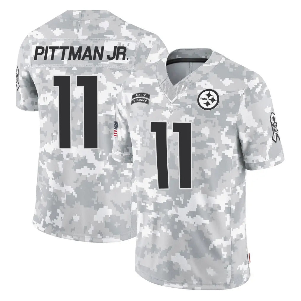 P.Steelers #11 Michael Pittman Jr. Player Arctic Camo Limited Salute To Service Home Game Ldoa Stitched Jerseys