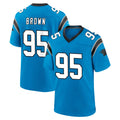 C.Panthers #95 Derrick Brown Player Blue Home Game Ldoa Stitched Jerseys