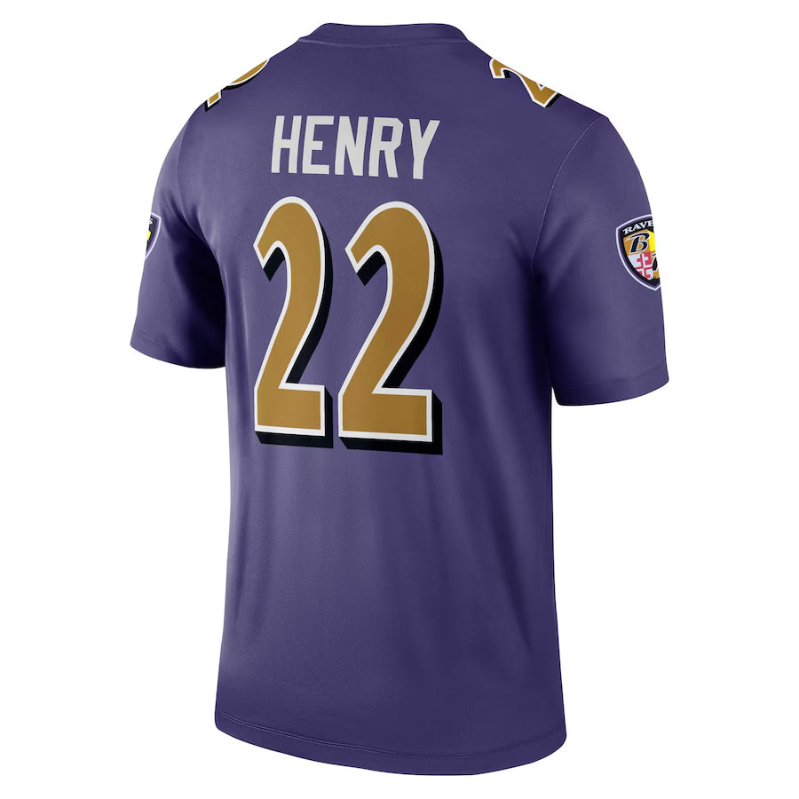 B.Ravens #22 Derrick Henry Player Purple Legend Performance Game Ldoa Stitched Jerseys