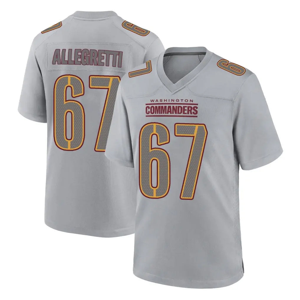 W.Commanders #67 Nick Allegretti Player Gray Atmosphere Fashion Home Game Ldoa Stitched Jerseys