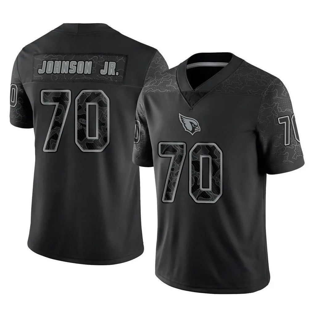 A.Cardinals #70 Paris Johnson Jr. Player Black RFLCTV Limited Home Game Ldoa Stitched Jerseys