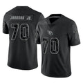 A.Cardinals #70 Paris Johnson Jr. Player Black RFLCTV Limited Home Game Ldoa Stitched Jerseys
