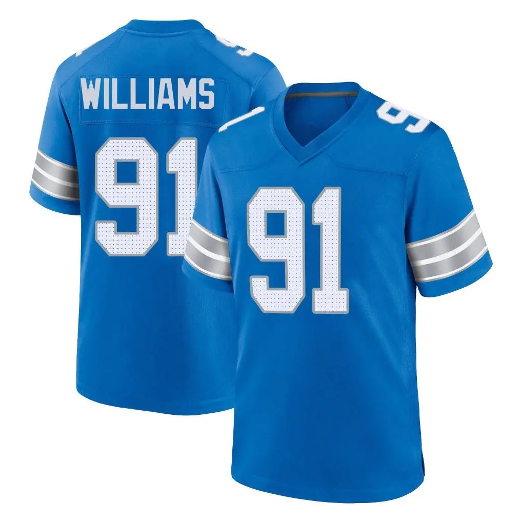 D.Lions #91 Tyleik Williams Player Blue Alternate Home Game Ldoa Stitched Jerseys
