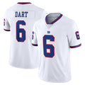 NY.Giants #6 Jaxson Dart Player White Color Rush Home Game Ldoa Stitched Jerseys
