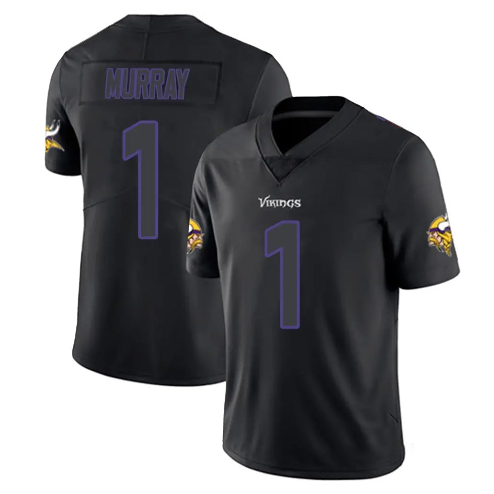 M.Vikings #1 Kyler Murray Player Black Impact LImited Home Game Ldoa Stitched Jerseys