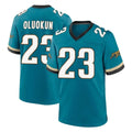 J.Jaguars #23 Foyesade Oluokun Player Teal Prowler Throwback Limited Home Game Ldoa Stitched Jerseys