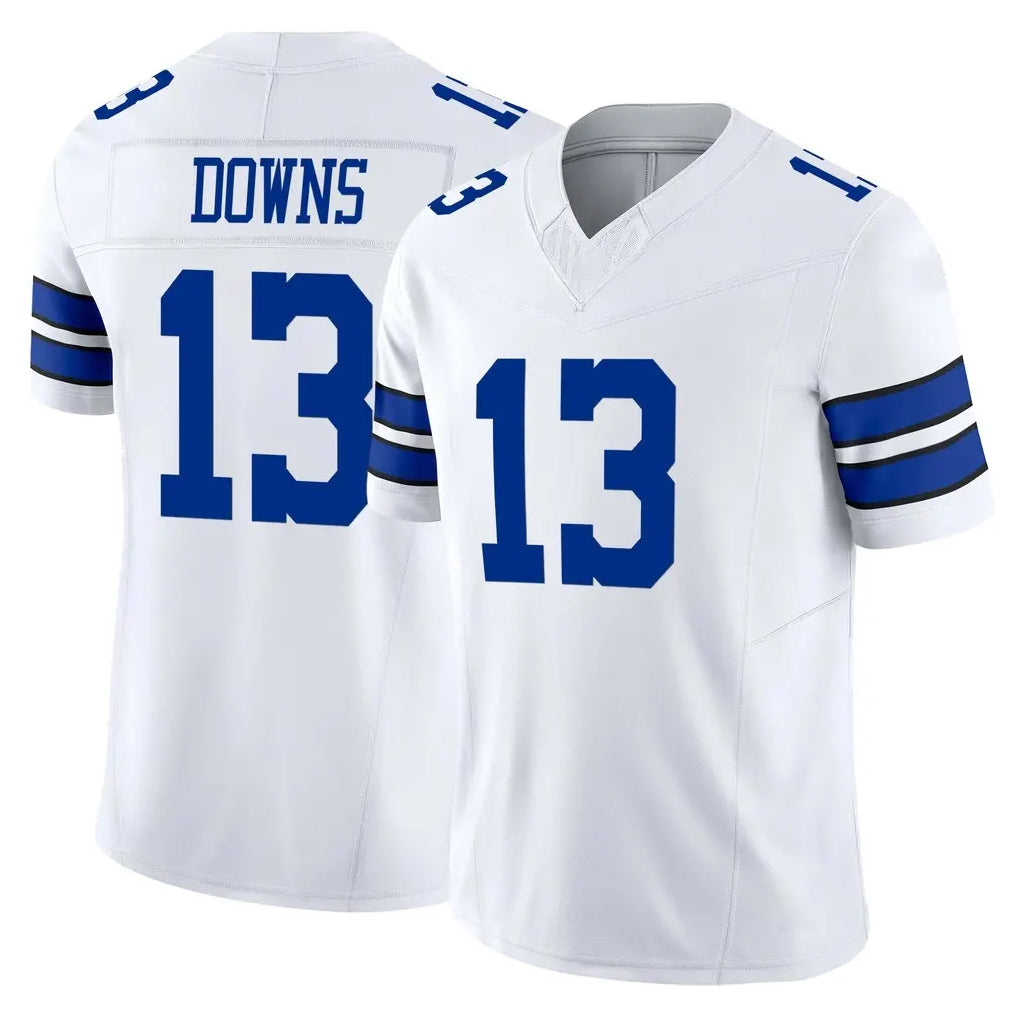 D.Cowboys #13 Caleb Downs Player White Limited Vapor F.U.S.E. Home Game Ldoa Stitched Jerseys