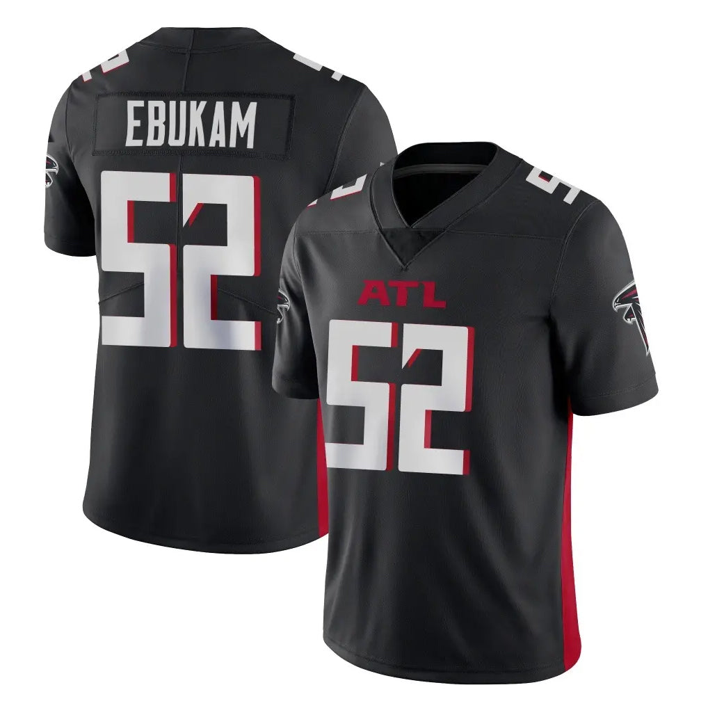 A.Falcons #52 Samson Ebukam Player Black Vapor Untouchable Limited Home Game Ldoa Stitched Jerseys
