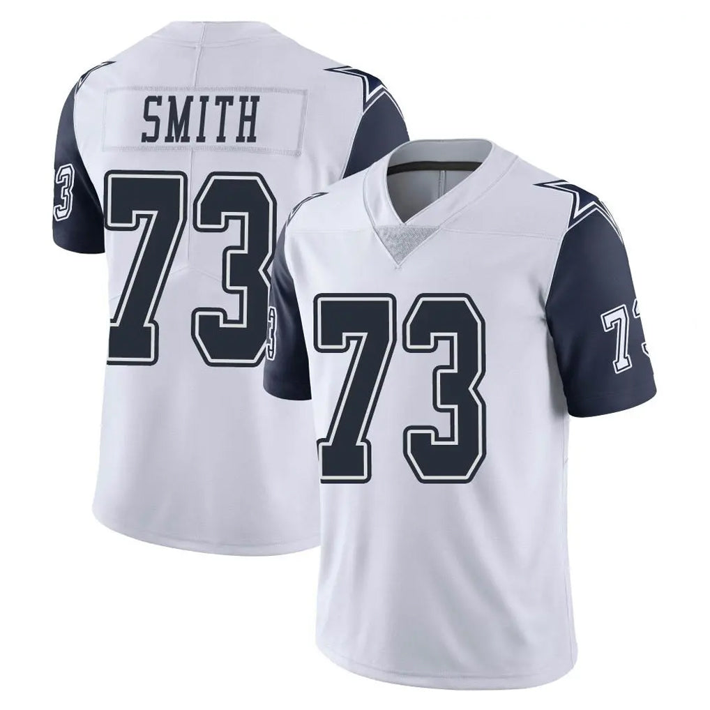 D.Cowboys #73 Tyler Smith Player White-Navy Limited Color Rush Vapor Untouchable Home Game Ldoa Stitched Jerseys