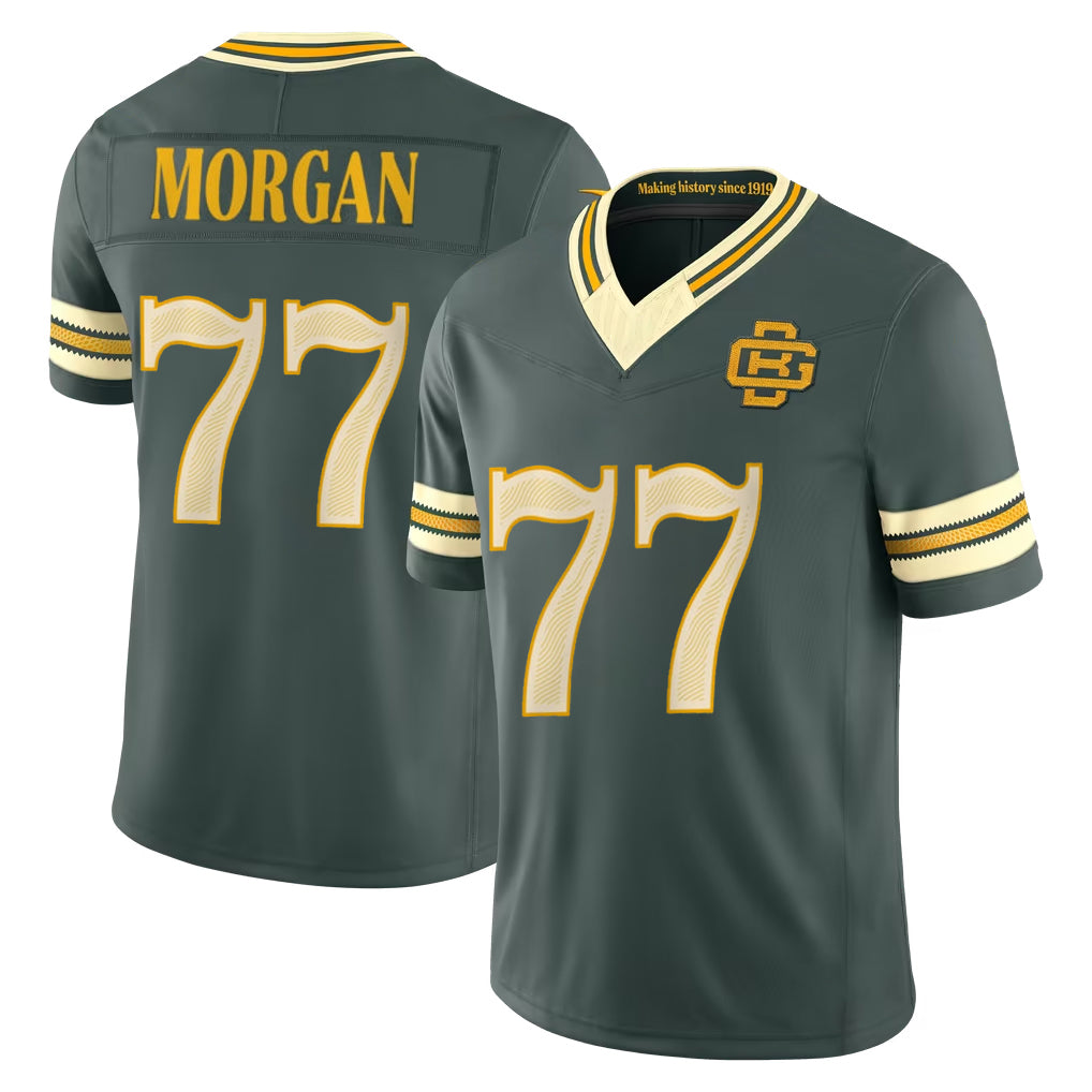 GB.Packers #77 Jordan Morgan Player Green Limited 2026 Rivalries Collection Home Game Ldoa Stitched Jerseys