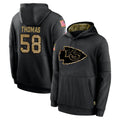 KC.Chiefs #58 Derrick Thomas Player Black Salute to Service Hoodies Limited Game Ldoa Stitched Jerseys