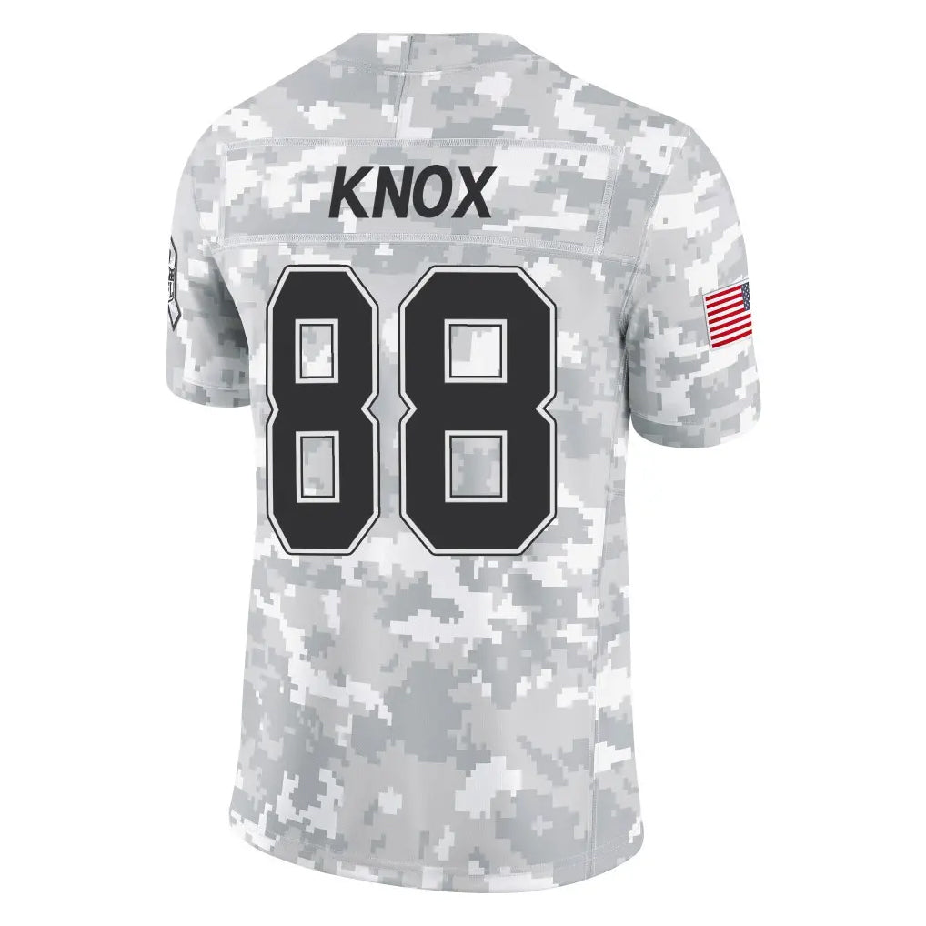 B.Bills #88 Dawson Knox Player Arctic Camo Salute to Service Limited Ldoa Stitched Jerseys