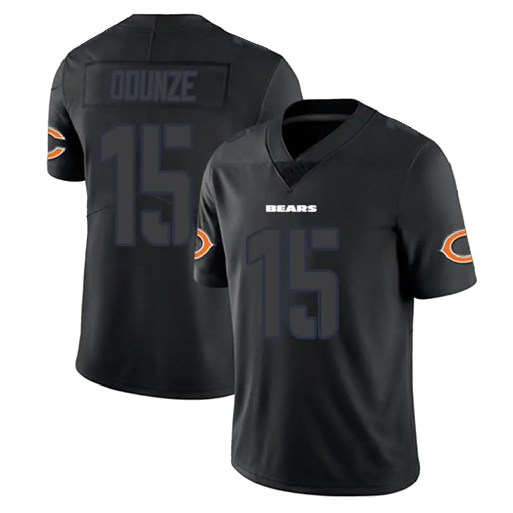 C.Bears #15 Rome Odunze Player Black Impact Limited Game Ldoa Stitched Jerseys