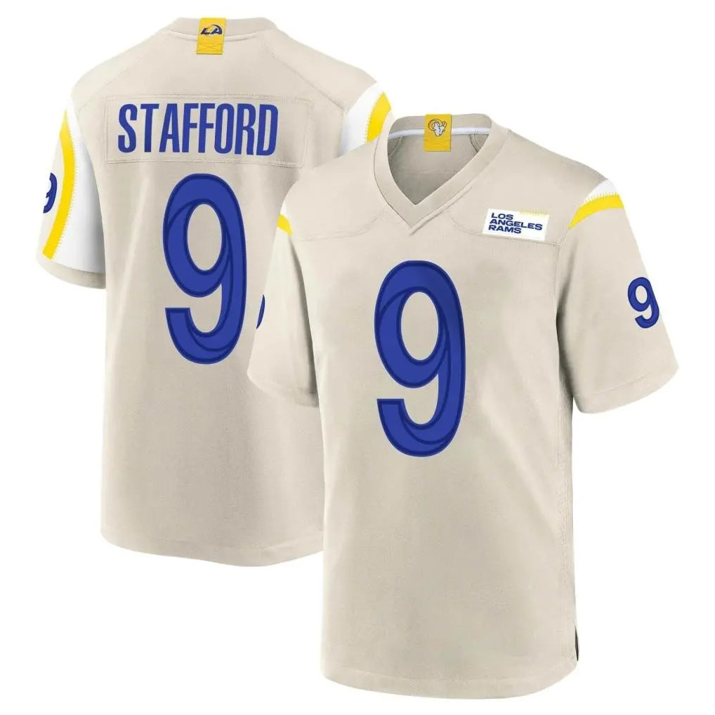 LA.Rams #9 Matthew Stafford Player Bone Home Game Ldoa Stitched Jerseys