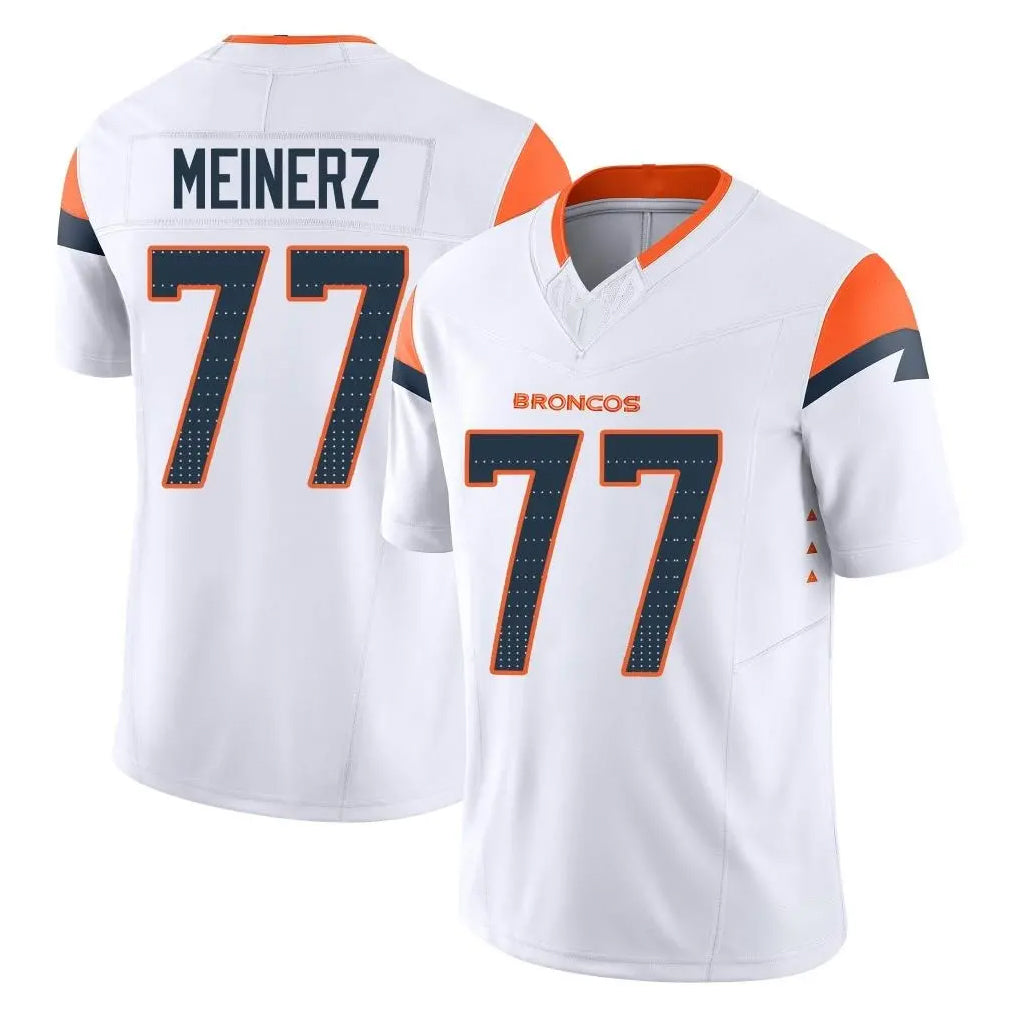 D.Broncos #77 Quinn Meinerz Player White Limited Vapor F.U.S.E. Home Game Ldoa Stitched Jerseys