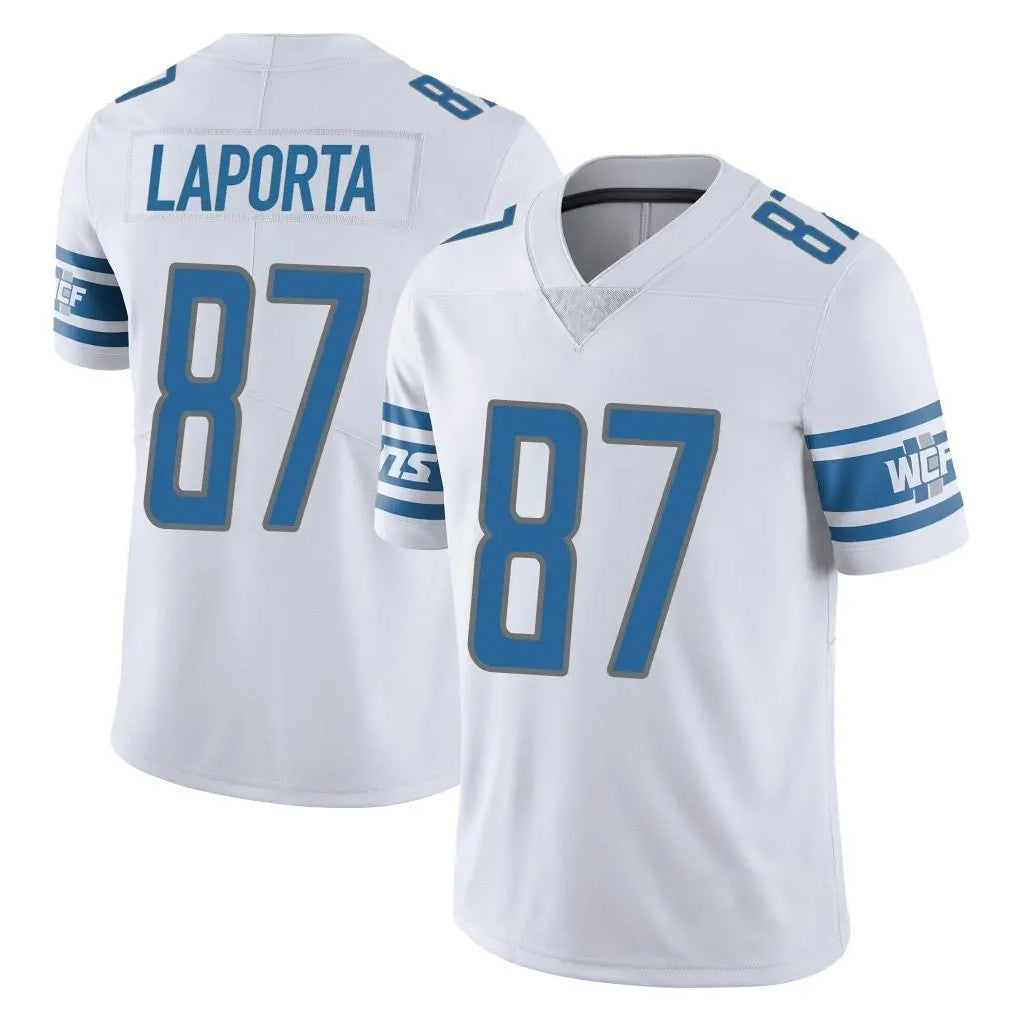 D.Lions #87 Sam LaPorta Player White Limited Vapor Untouchable Home Game Ldoa Stitched Jerseys