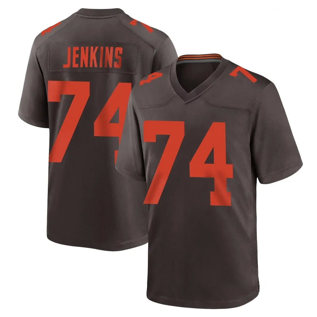 C.Browns #74 Elgton Jenkins Player Brown Alternate Home Game Ldoa Stitched Jerseys