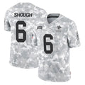 NO.Saints #6 Tyler Shough Player Arctic Camo Salute To Service Limited Game Ldoa Stitched Jerseys