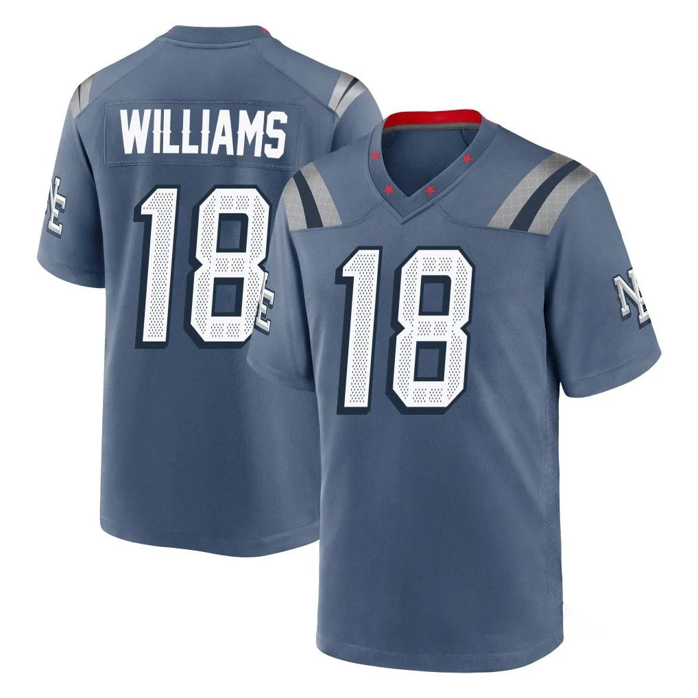 NE.Patriots #18 Kyle Williams Player Blue Rivalries Collection Home Game Ldoa Stitched Jerseys