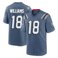NE.Patriots #18 Kyle Williams Player Blue Rivalries Collection Home Game Ldoa Stitched Jerseys