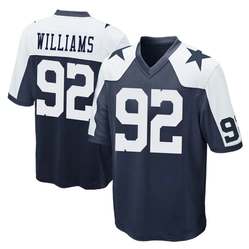 D.Cowboys #92 Quinnen Williams Player Navy-White Alternate Home Game Ldoa Stitched Jerseys