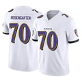 B.Ravens #70 Roger Rosengarten Player White Vapor F.U.S.E. Limited Home Game Ldoa Stitched Jerseys